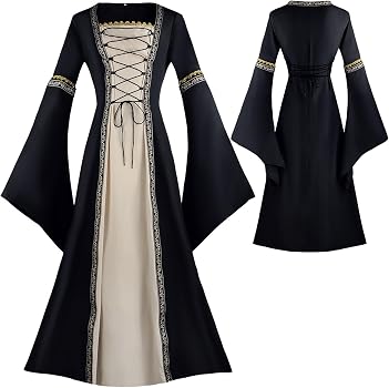 Donne Rinascimento Medievale Gotico Strega Costume Costume Vestito Operato Cosplay Dress 100 Nuovo
