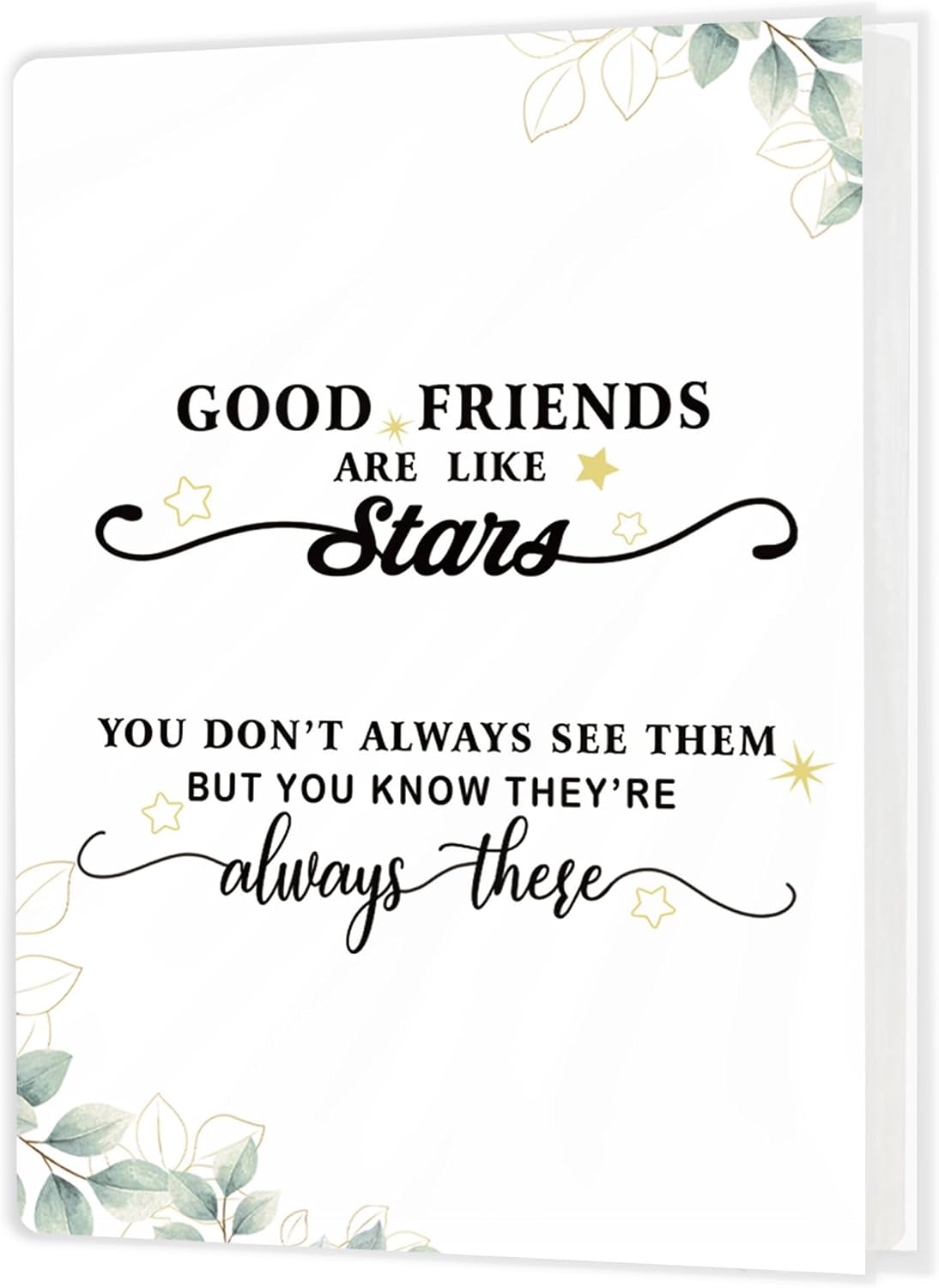Friendship Gifts Photo Album Holds 36 4x6 Photos, Gifts for Best Friend, BFF Gift for Women Girls, Good Friends Are Like Stars Small Photo Album Memory Keepsake