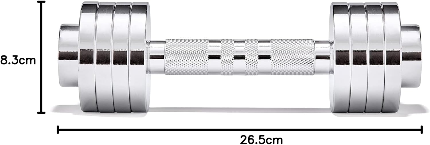 adidas Adjustable Chrome Dumbbell Set - 5kg / 11lb