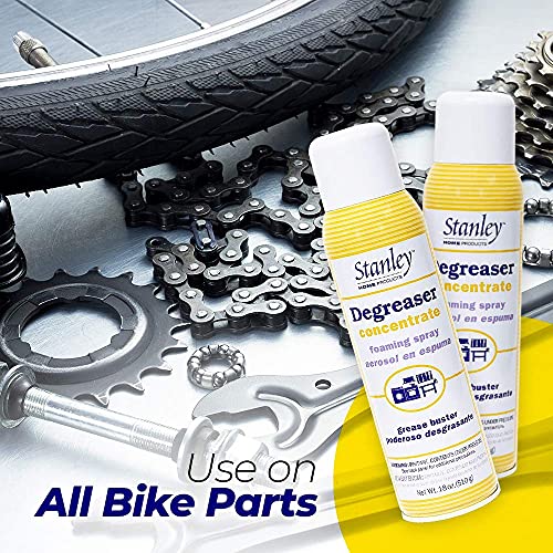 Stanley Home Products Degreaser Concentrate Foaming Spray - All Purpose Commercial & Industrial Grease Remover & Grime Cleaner For Kitchen, Bike, Car & Boat (Pack of 2) - Thumbnail 6