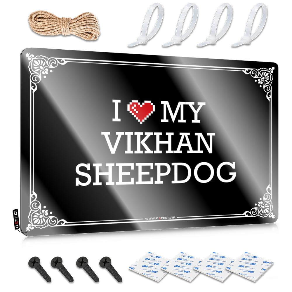 Tin Wall Decor Stunning Shower Decor Home Decor - I Love My Vikhan Sheepdog Essentials Rustic Style Artwork For Slow(20X30CM)
