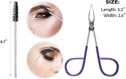 Miniatura 6 de Curtis SACACEJAS - Pinzas de tijera, punta recta, fáciles de sostener, increíbles pinzas para cejas y cualquier vello facial, cabello encarnado,