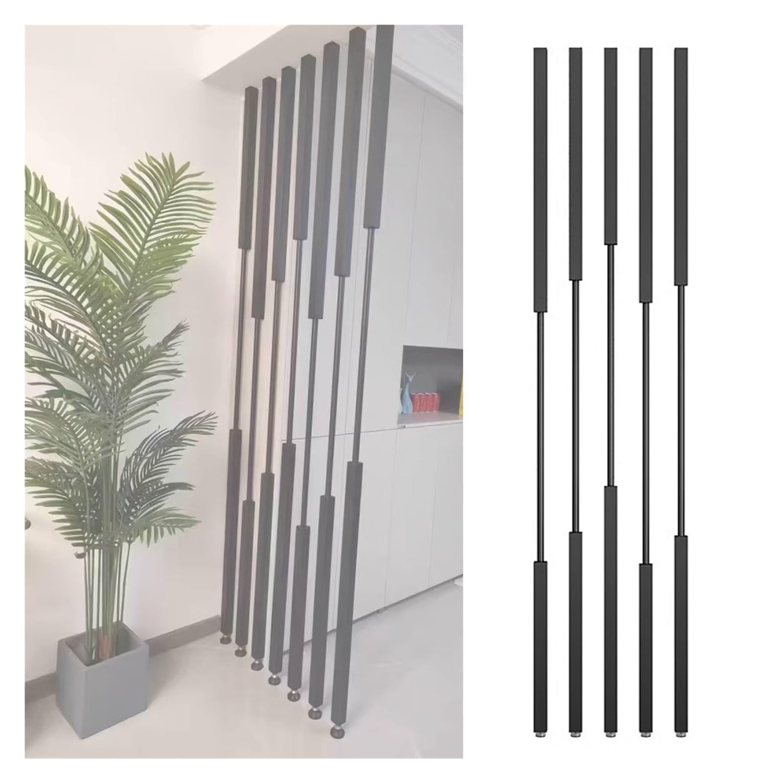 Design détachable à monter soi-même pour ce lot de 8 séparateurs de pièce du sol au plafond