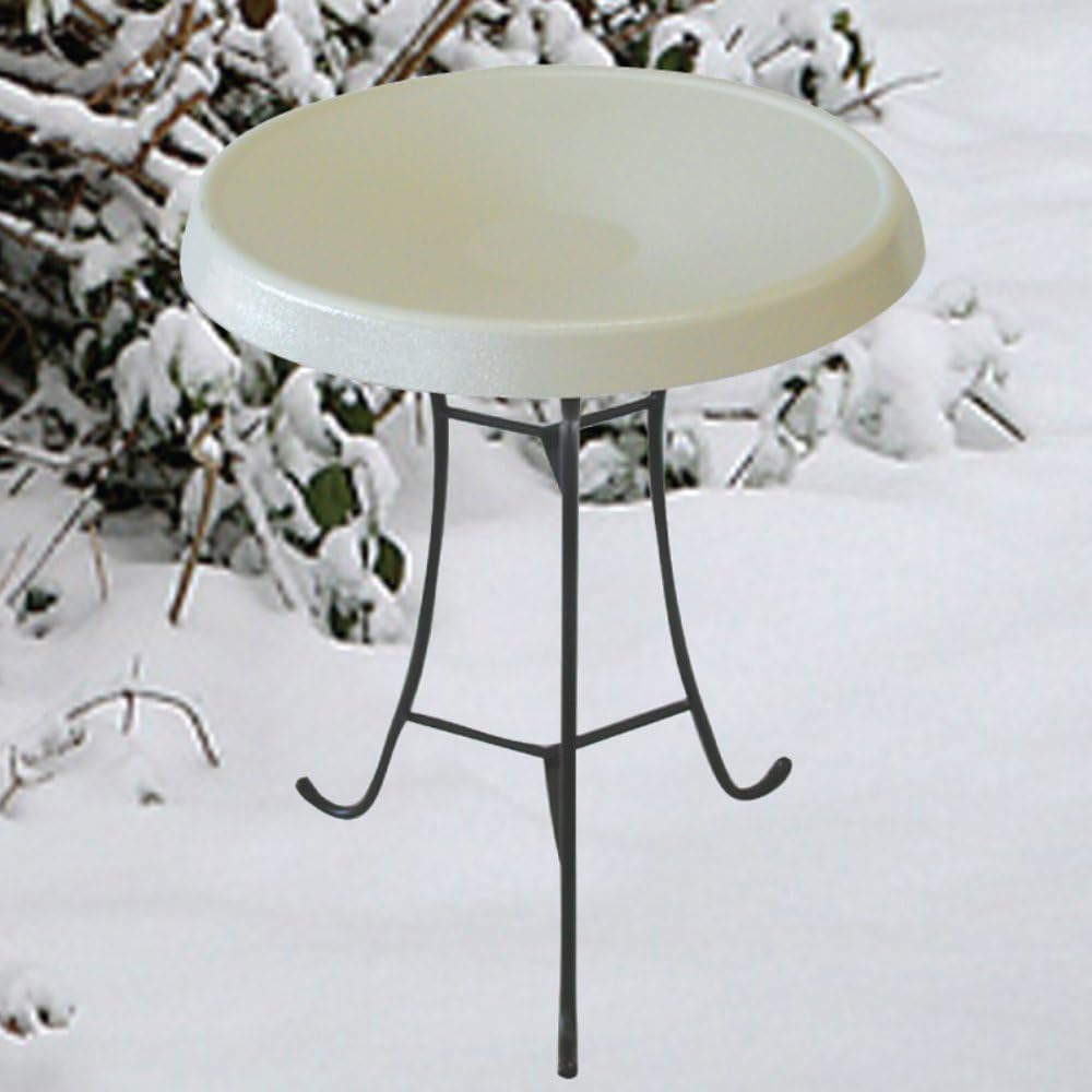 Birds Choice HPED-WH White Pedestal Heated Bird Bath, Small