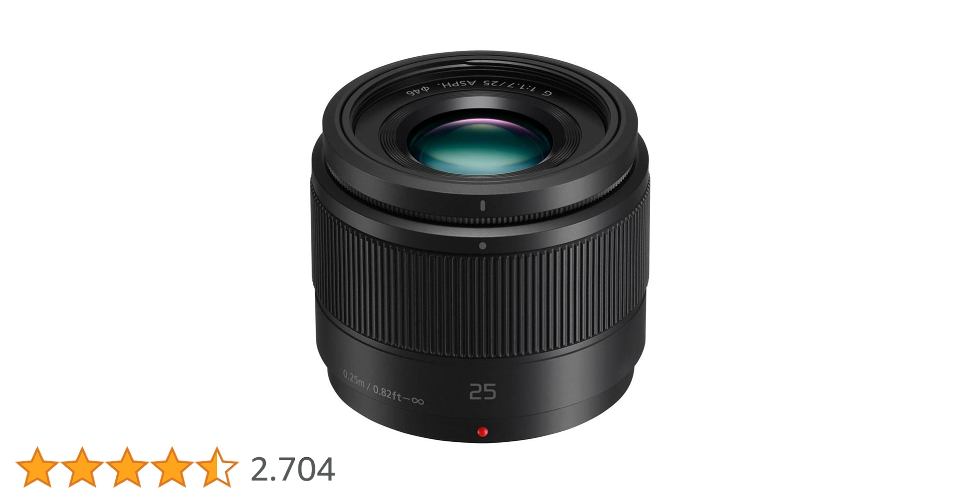 Panasonic Lente LUMIX G, 25 mm, F1.7 ASPH, micro quatro terços sem