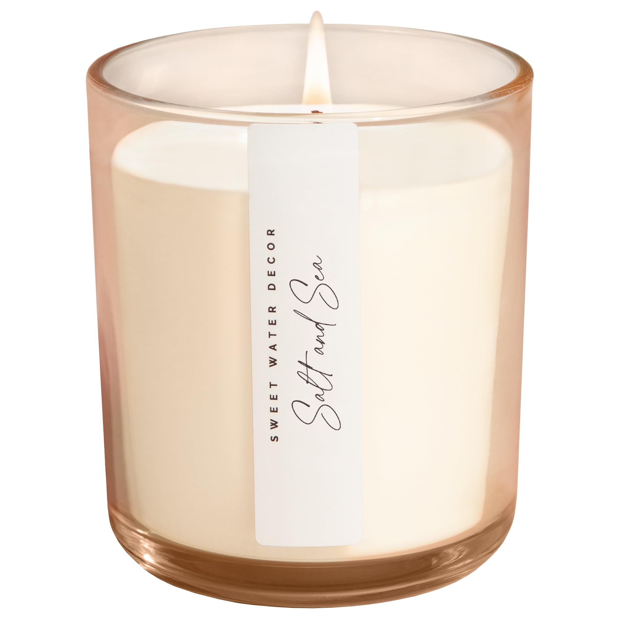 Sweet Water Decor Salt and Sea Scented Soy Candles Sea Salt Citrus Musk Amber Fresh Coastal Aroma 50