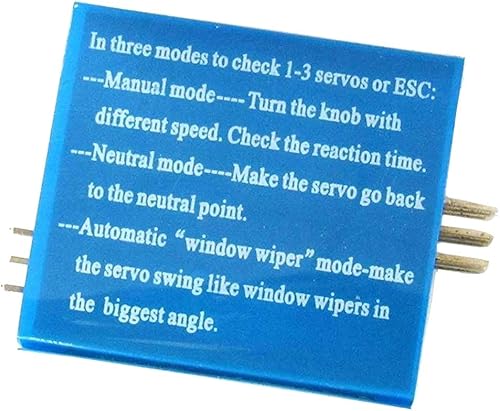 Miniatura 5 de ShareGoo 3CH 4.8-6V Servo Tester CCPM Comprobador maestro de consistencia con protección de conexión inversa, probador de motor RC ECS herramienta