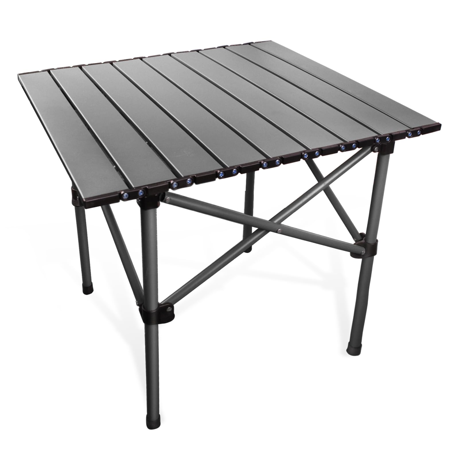 Grope Small Folding Camping Table with Aluminum Table Top, Beach Table for Sand with Carrying Bag,Prefect for Outdoor, Picnic, BBQ, Cooking, Festival(20.8inch)