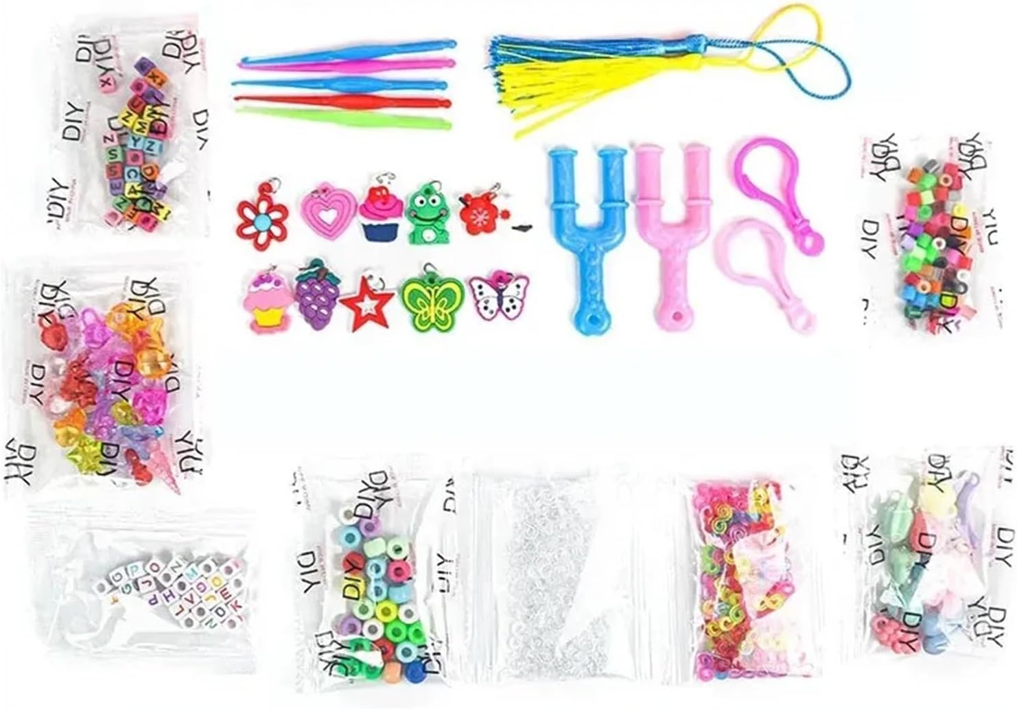Rubber Band Bracelet Kit 15000 Rainbow Luminous Rubber Bands Set for Children's Puzzle DIY Hand Woven Band Bracelet Loom(Luminous Rubber Band)