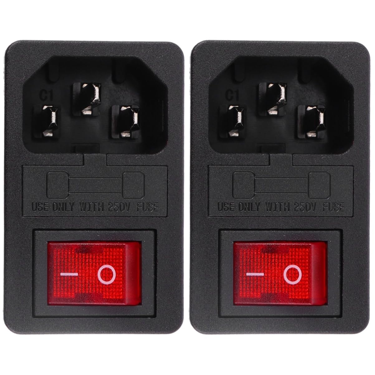 SUPVOX Musical Instrument Electrical Outlet 2pcs Ac Power Socket Electrical Outlets 3-pin Socket Power Inlet Copper Triple Music Instruments Musical Instruments