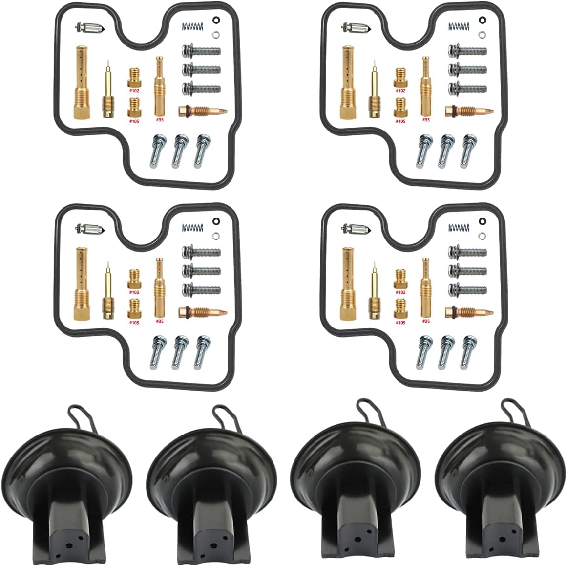 CBR250RR MC22 Motorcycle Carburetor Repair Kit Rebuild kit Carb Float Parts 4sets (Rebuild kit,Float,Diaphragm)
