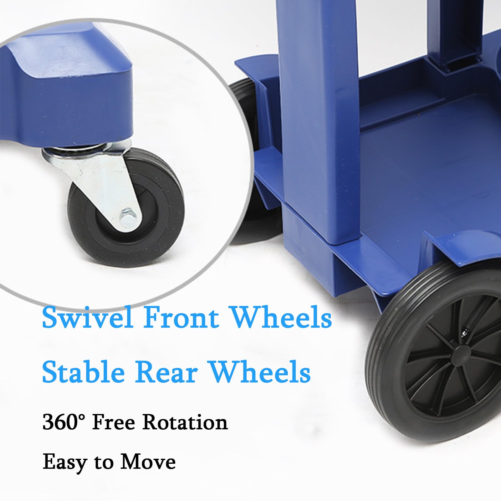 Carrito de limpieza resistente con ruedas, carrito móvil de limpieza con bolsa impermeable para oficinas, hoteles y centros comerciales