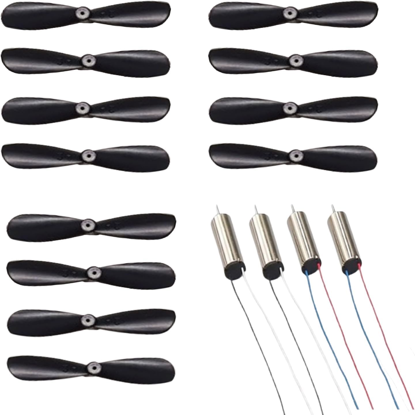 High-Speed Metal DC 3.7V Micro Coreless Motor Set with Propellers for Mini Drones, Clockwise and Anticlockwise Rotation (4 Motors + 12 Props)-image-38