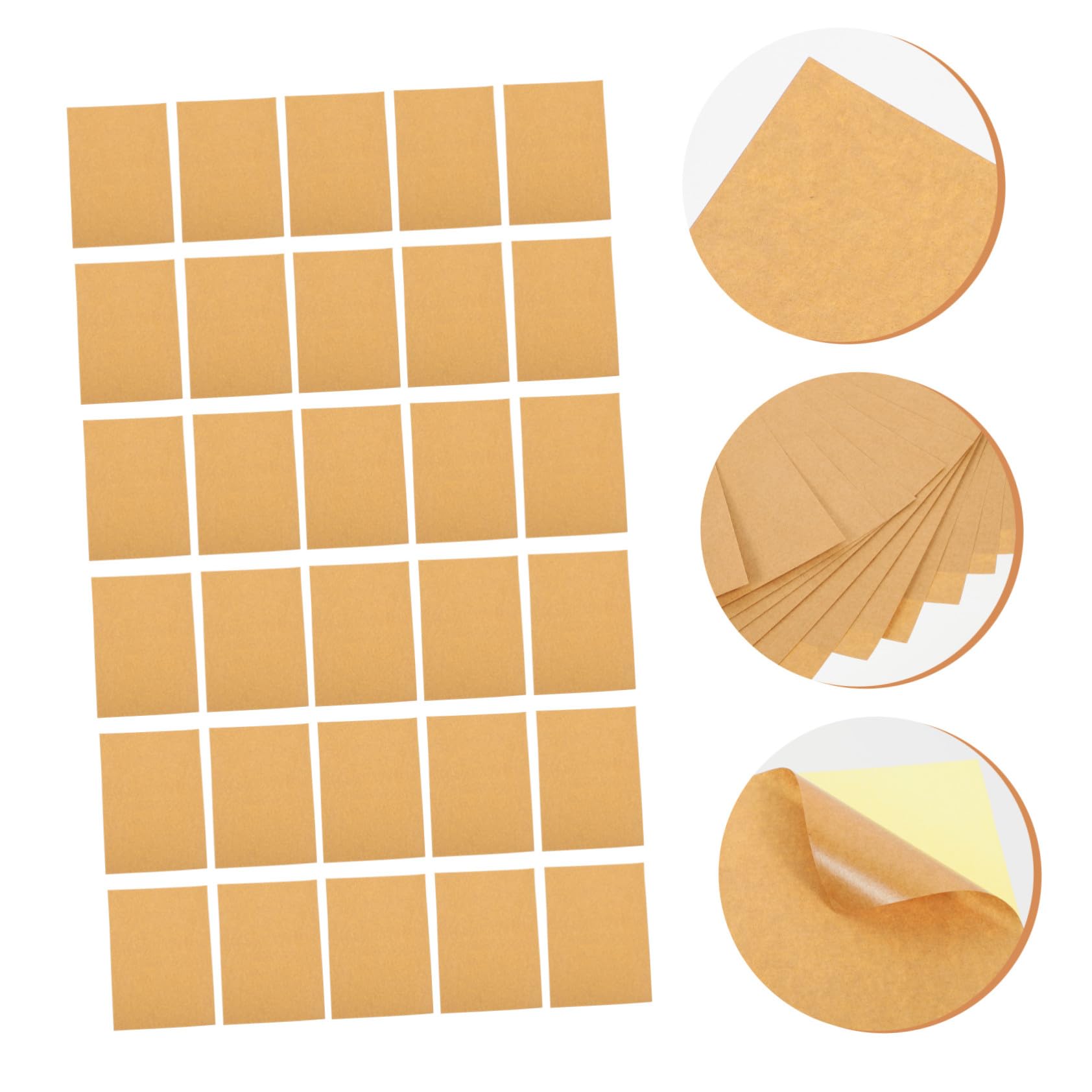 Papier Autocollant pour Étiquettes Kraft A4, 100 Feuilles