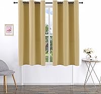 Vista 2 de Pickluc - Paneles de cortinas opacas con ojales, cortinas para bloquear la luz para el dormitorio, aisladas térmicamente, reducción de ruido