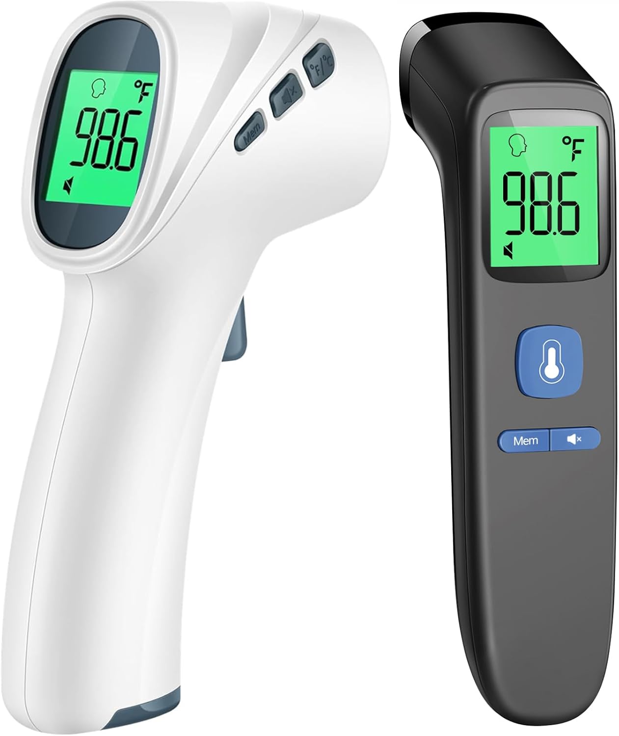 Forehead Thermometer for Adults and Kids - 2000 Gray & 202 Black