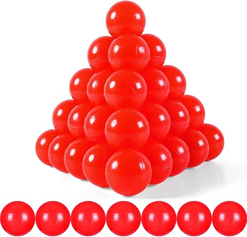 Miniatura 9 de STARBOLO Pelotas para niños, paquete de 100 170 bolas de repuesto de plástico a prueba de aplastamiento para hogueras de bolas, colores brillantes