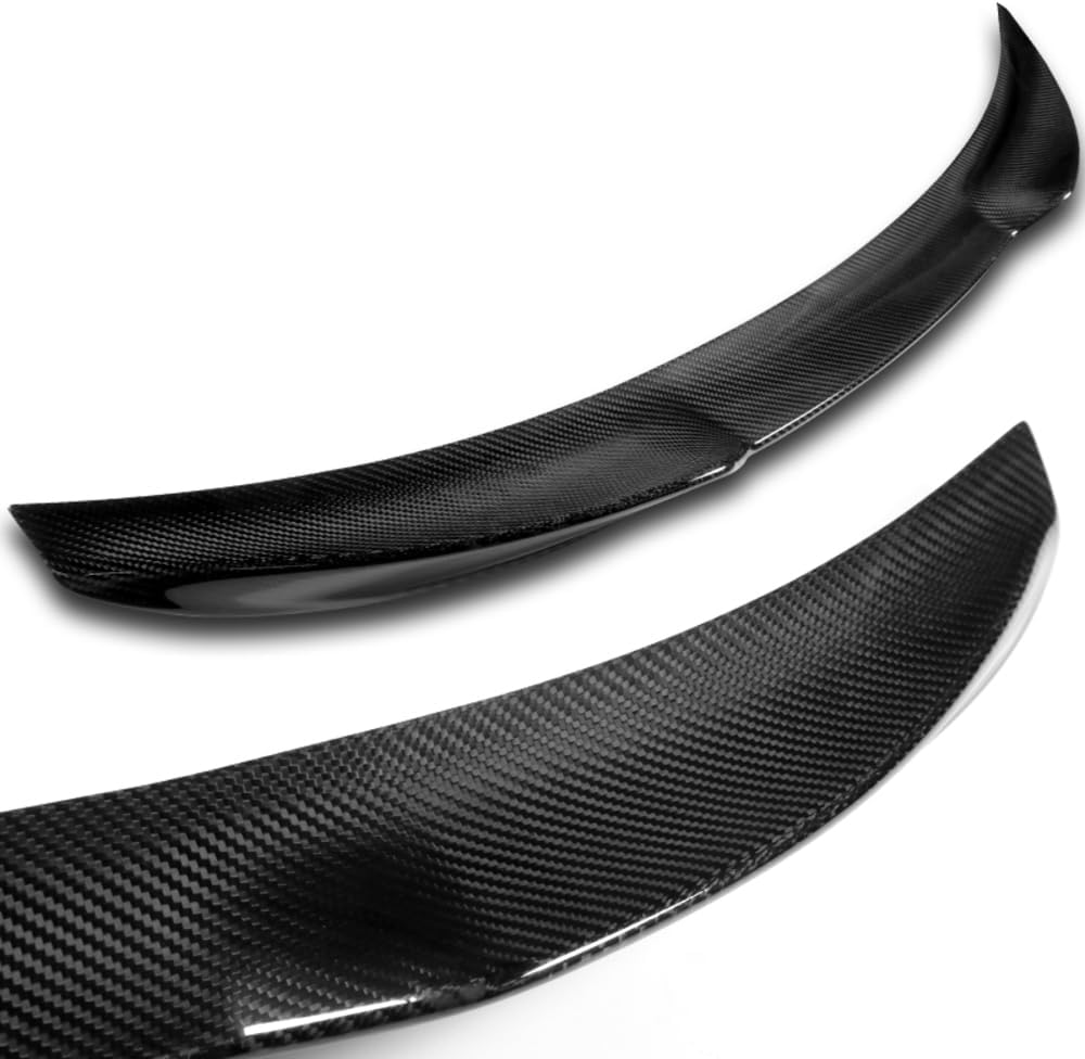 W-POWER, Real Carbon Fiber Lift Gate Trunk Spoiler Wing Compatible with 2007-2011 Toyota Camry Base LE SE XLE, 2008 2009 2010, V-Style, Rear Trunk Lid Spoiler Wing