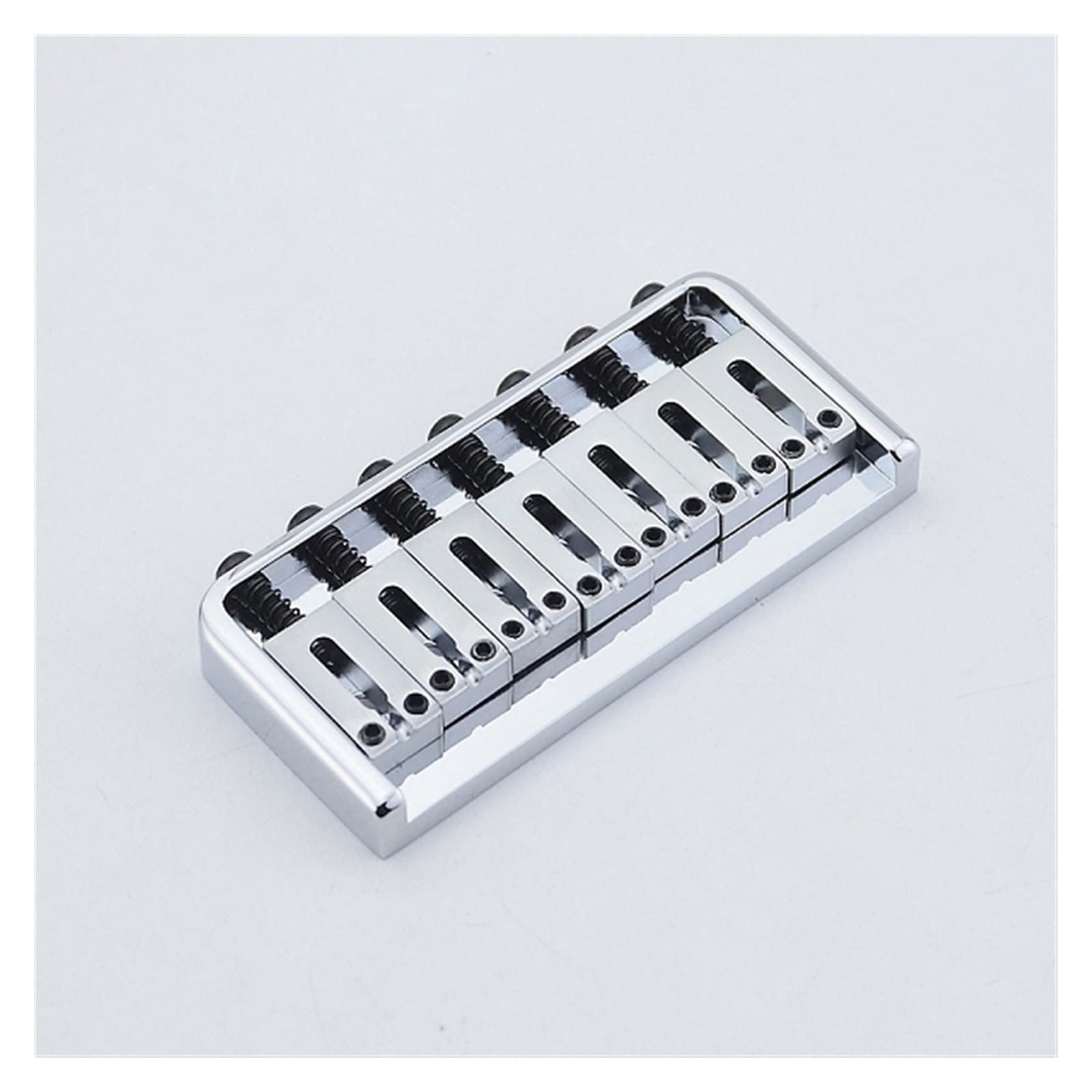 Professionale Ponte per Chitarra Acciaio A 7 Corde Circondato Da Stringer Piatto Per Corde Per Chitarra Elettrica Argento Fisso Piercing Al Corpo Ponte per Chitarra