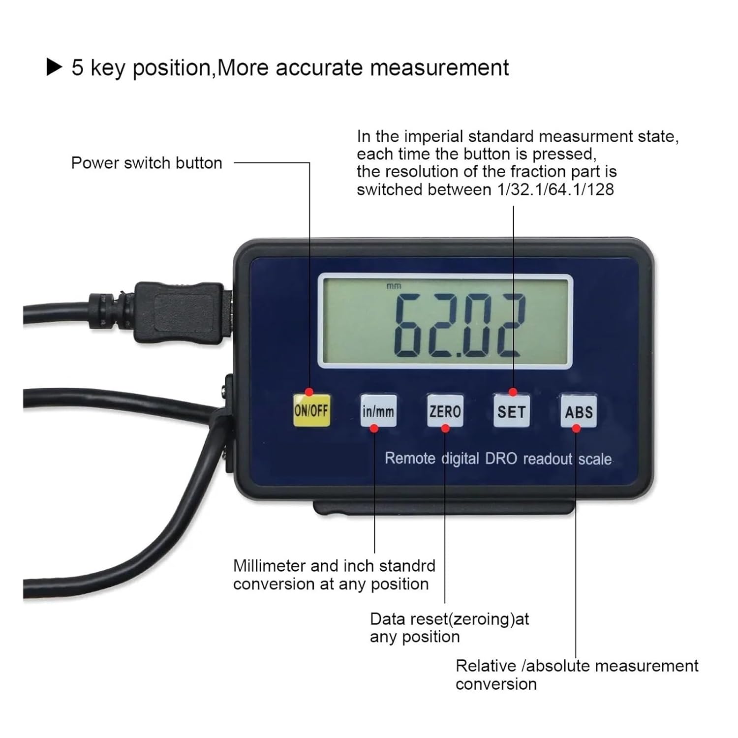 0-150mm/0-200mm/0-300mm 0.01mm Magnetic Digital Display Digital Linear Scale(0-200mm)