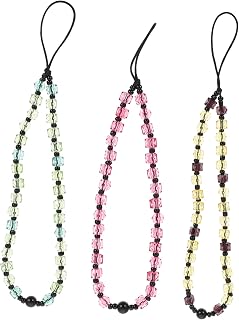 OSALADI 3 Peças De Alças Para Celular Chaveiro Pendurado Com Contas Pulseira Pulseira Anti-Perda Cordão Para Celular Pulseira De Pulso Chaveiro Com Contas Corrente De Telefone