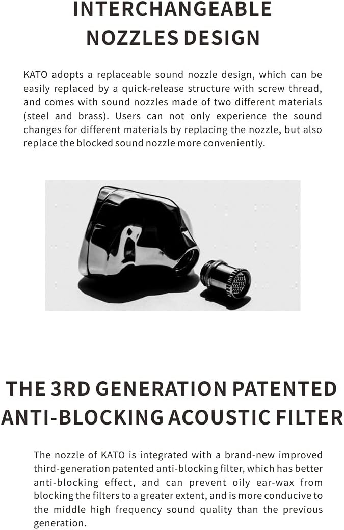 moondrop kato earphone dlc composite diaphragm advanced ultra linear technology dynamic in ear earplug mirror silver