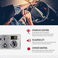 Vista 4 de Cobra 25 LTD Radio CB Profesional AM/FM – Compacta, Fácil de Operar, con Acceso de Modo Dual, Salida de 4 Vatios, 40 Canales Completos, Control