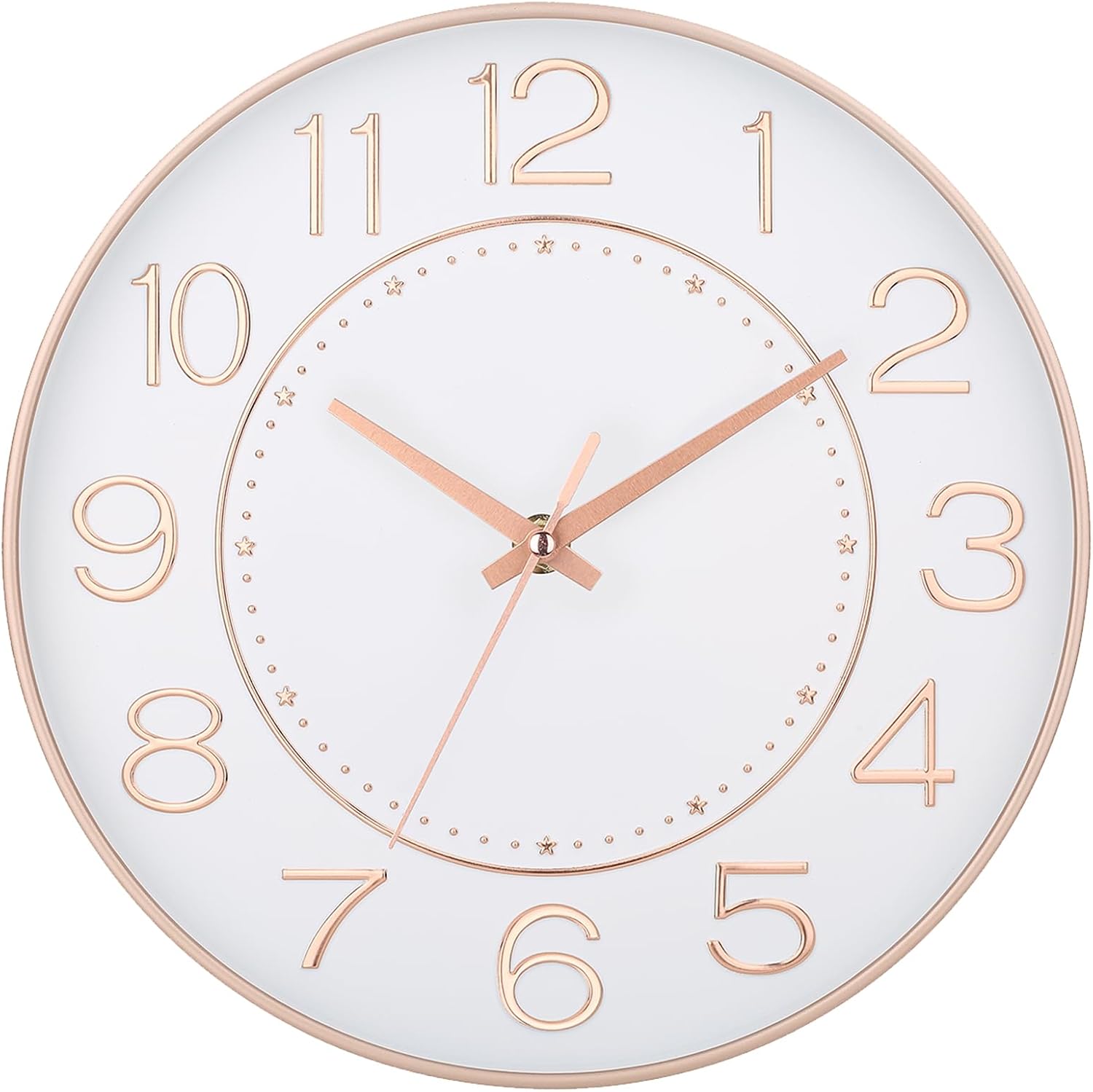 Amazon.com: HZDHCLH Modern Wall Clocks Battery Operated,10 inch White ...