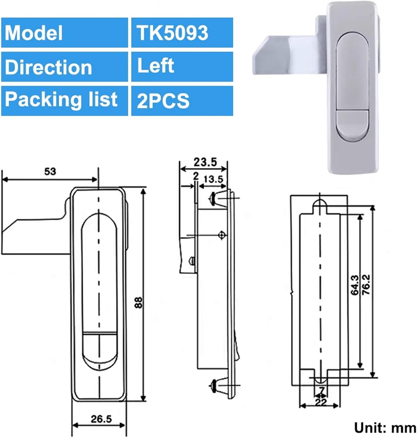 Bouncy Button Lock Device Safety Lock for Electric Cabinet Doors 1Pcs(TK5094)