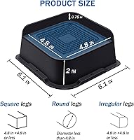 Vista 2 de Elevadores de cama de 2 pulgadas resistentes, elevadores de muebles para cama, escritorio, mesa, sofá, sillón, elevadores de cama de gran