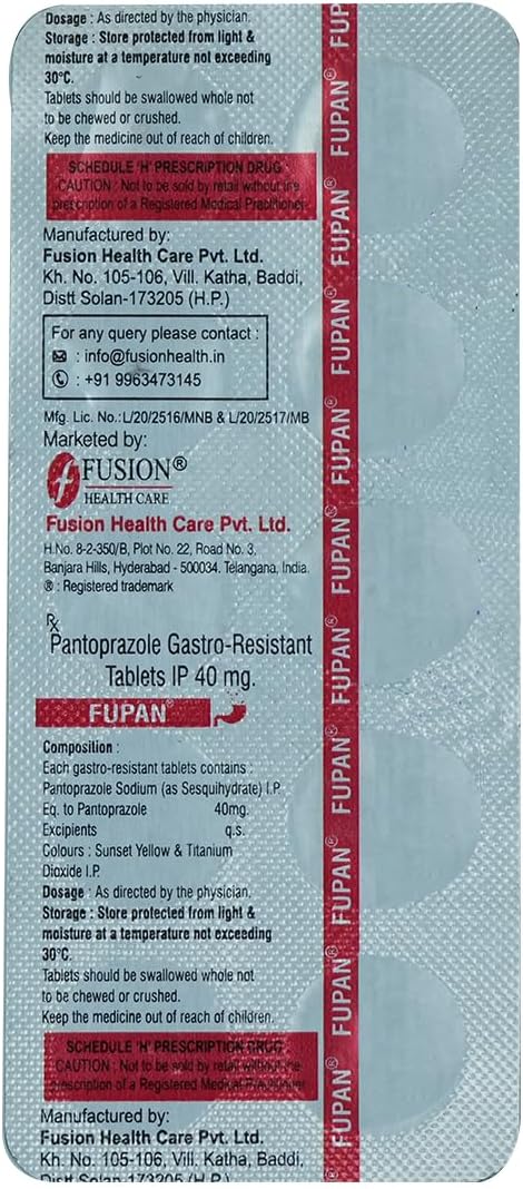 Fupan 40mg - Strip of 10 Tablets