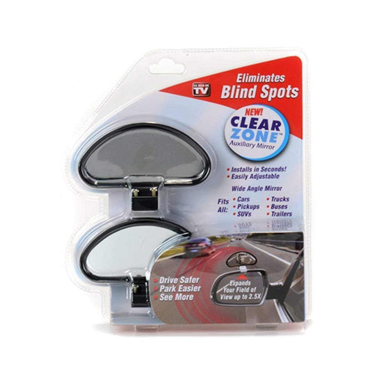 RV mart Set of 2 Car Blind Spot Mirror universal Rear View (up to 2.5X