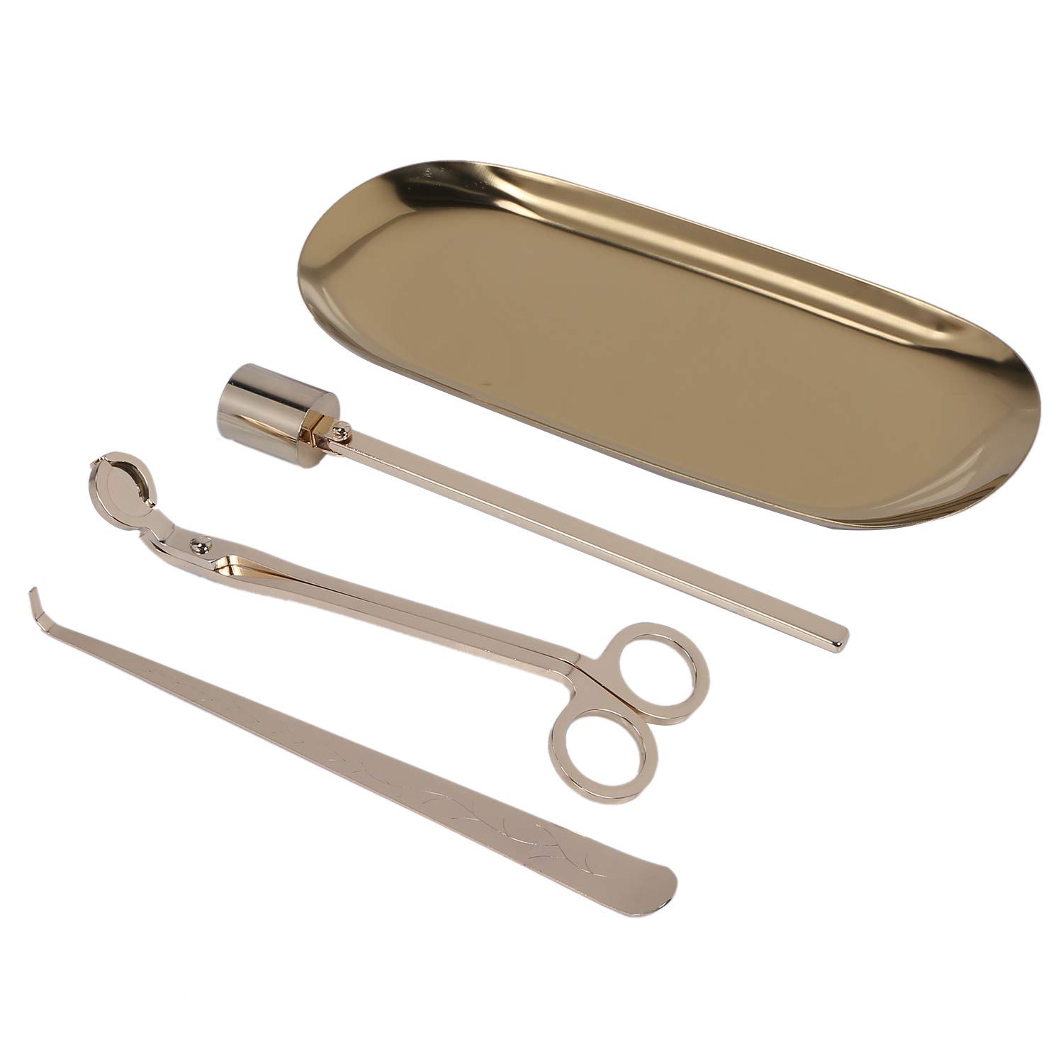 Set d'accessoires bougies en finition or pour une combustion parfaite