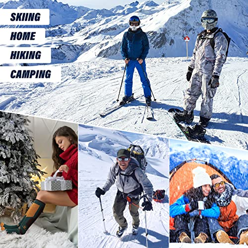 Rioroo Ski Socks, 2/3 Pairs Skiing, Snowboarding, Outdoor Sports Socks For Mens Womens Youth ,Thermal Knee-High Warm Socks #TOP6