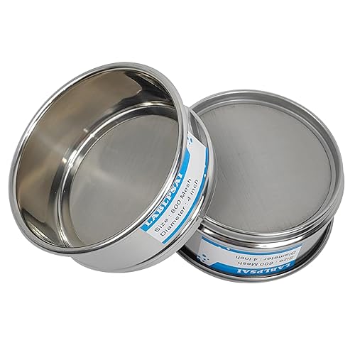 Miniatura 25 de Tamices de Laboratorio de 18 Mallas, Diámetro de 4 Pulgadas, Tela de Alambre de Acero Inoxidable 304, Tamiz de Prueba para Laboratorio Industrial y