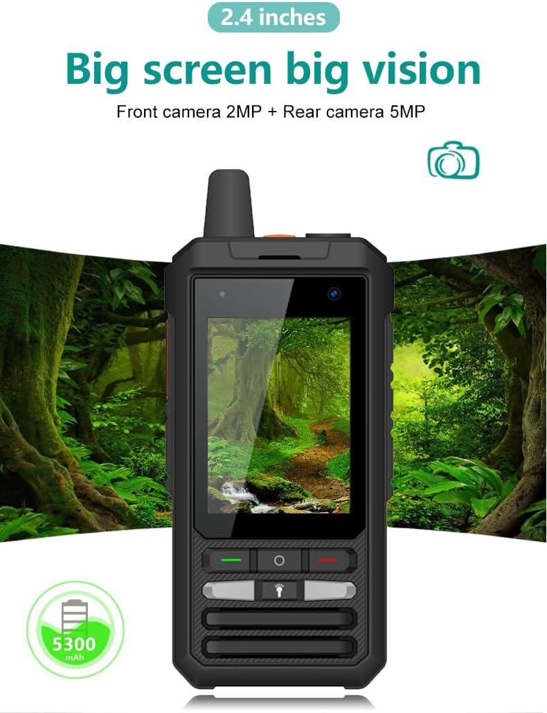 Anysecu W8pro 4G Network Radio Zello Android 10 WiFi 2.8i NCH Mobile Phone Realptt GPS Walkie Talkie Support Zello and Real PTT