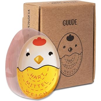 Egg Timer for Cooking with Colour Changing - Heat Sensitive Resin Egg Timer for Perfect Eggs Soft Medium Hard Reusable Egg Timer for Into Water