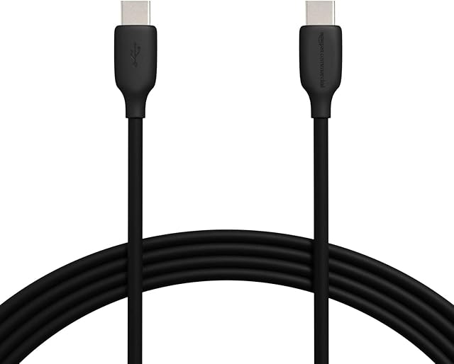Amazon Basics USB-C 2.0 to USB-C Cable (USB-IF Certified) - 3 m, Black