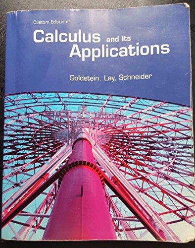 Calculus and It's Applications, Custom Edition 0536636087 Book Cover