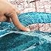 Uphome Sea Theme Foam Bath Mat Blue Turtle Rubber Non Slip Bathroom Rugs Flannel Coastal Navigation Map Bath Rug for Shower Floors, Summer Ocean Life Bathroom Decorations, 20x31
