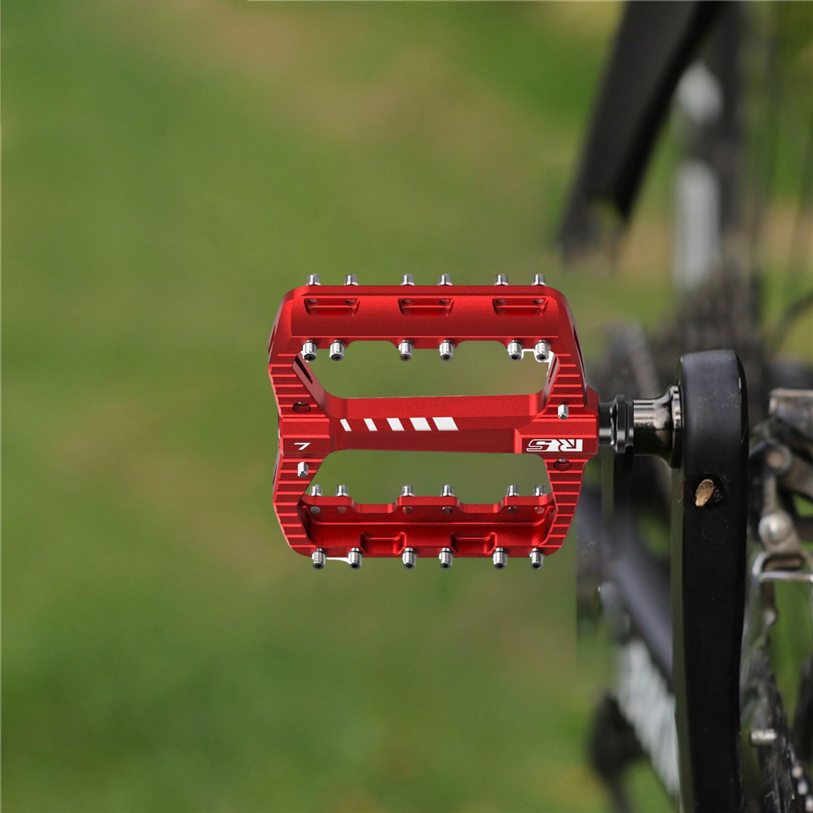 Pedales de bicicleta de Carretera,Pedal MTB 2 piezas | Pedal de Plataforma Ancho de aluminio, rodamientos antideslizantes, ligeros para bicicletas MTB