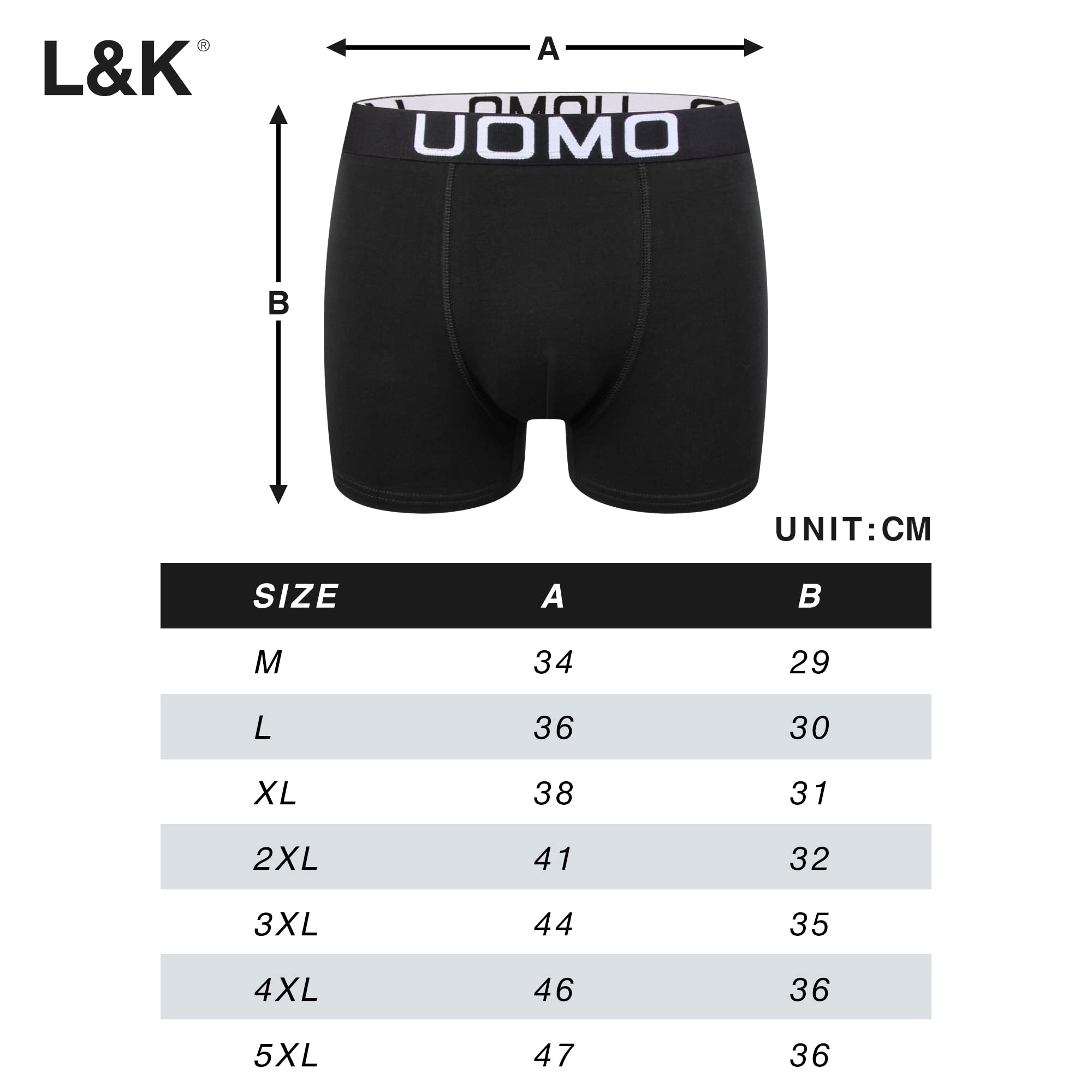 L&K Martis Eventis Bóxer de Algodón para Hombre 1119, Pack de 12 M-3XL