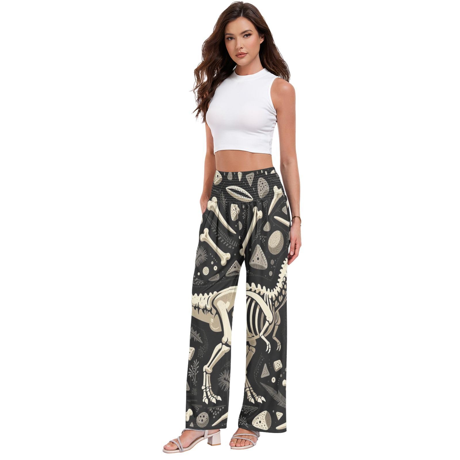 Dinosaur Dino - Pantalones de yoga para mujer, ligeros, elásticos, informales, ropa de descanso