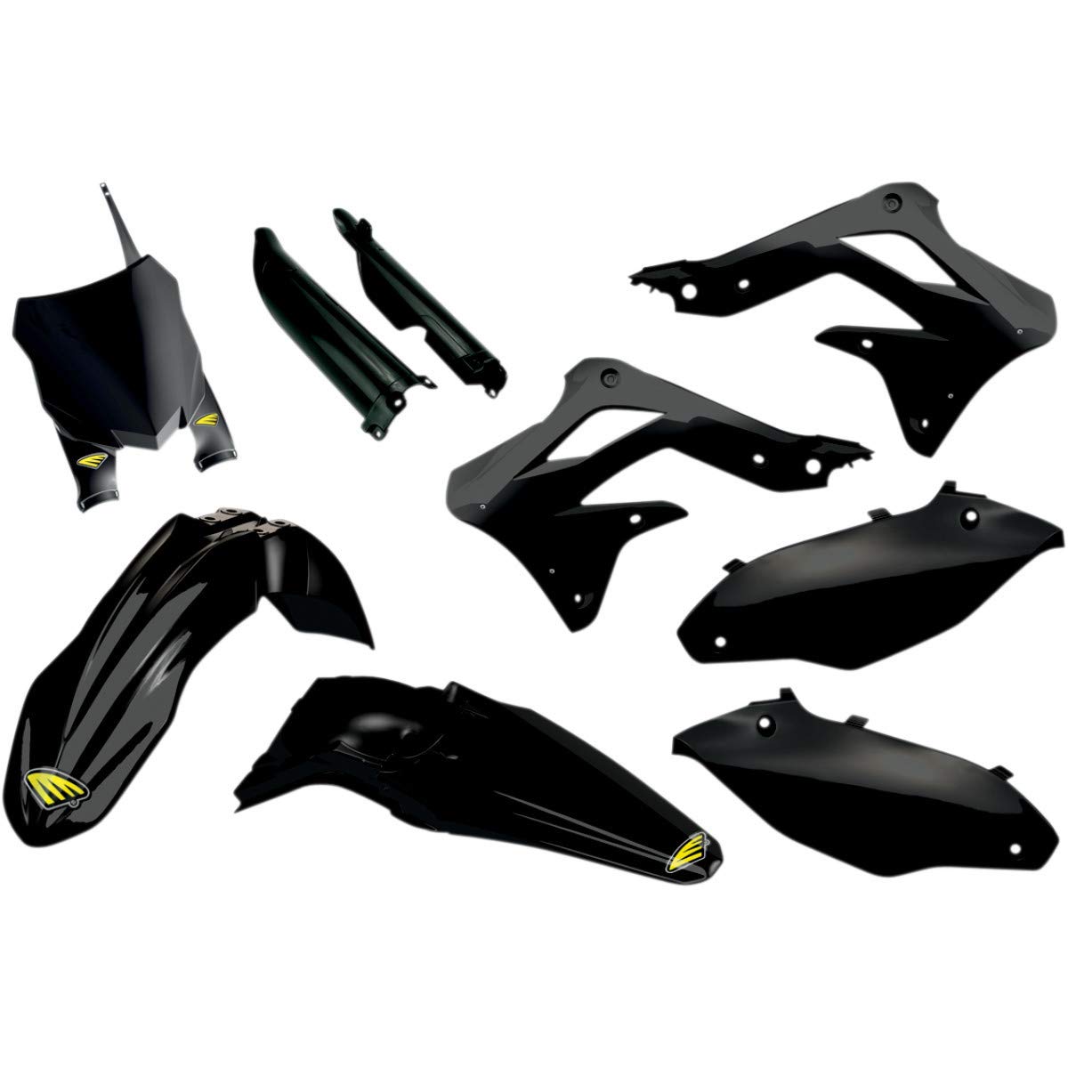 Cycra Powerflow Plastic Kit (Black) Compatible With 13-16 KAWASAKI KX250F