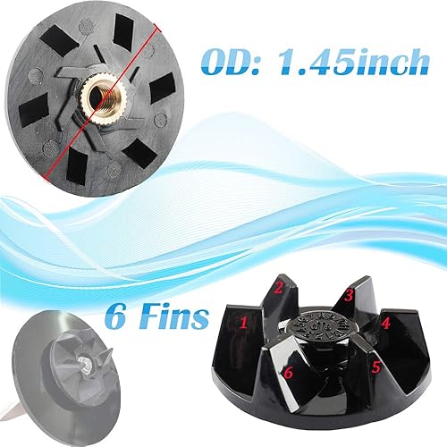 Miniatura 2 de SPB 456 2B - Cuchilla de licuadora con acoplamiento SPB7-20TXN compatible con Powerblend Duet Parts Reemplazo BFP-703 FPB-5PC SPB-3 SPB-7 Embrague