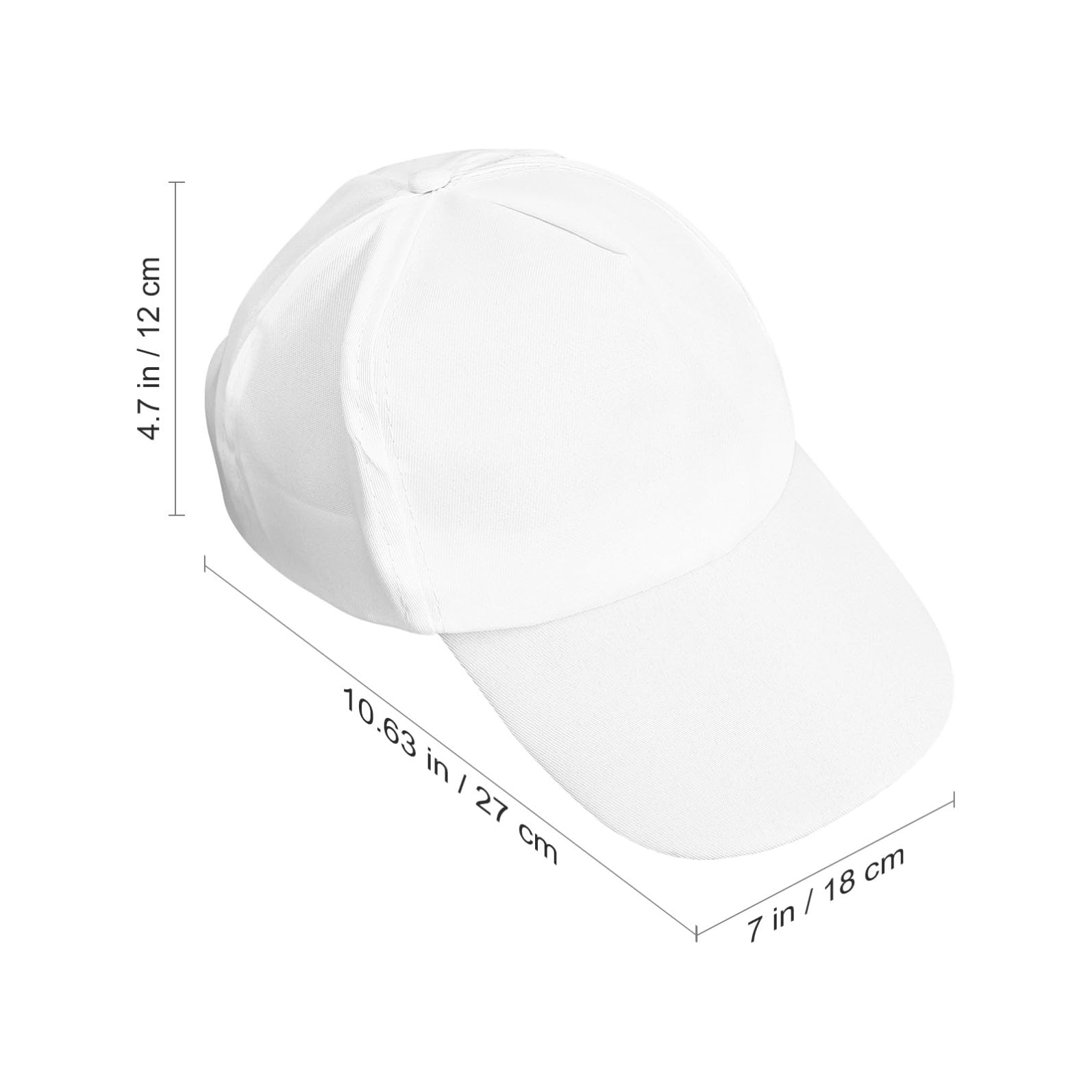 TOYANDONA 10 Gorras de Béisbol en White para Niños, para Pintar, con Visera, para Manualidades, Cumpleaños de Niños Pequeños, Sombreros de Sol para