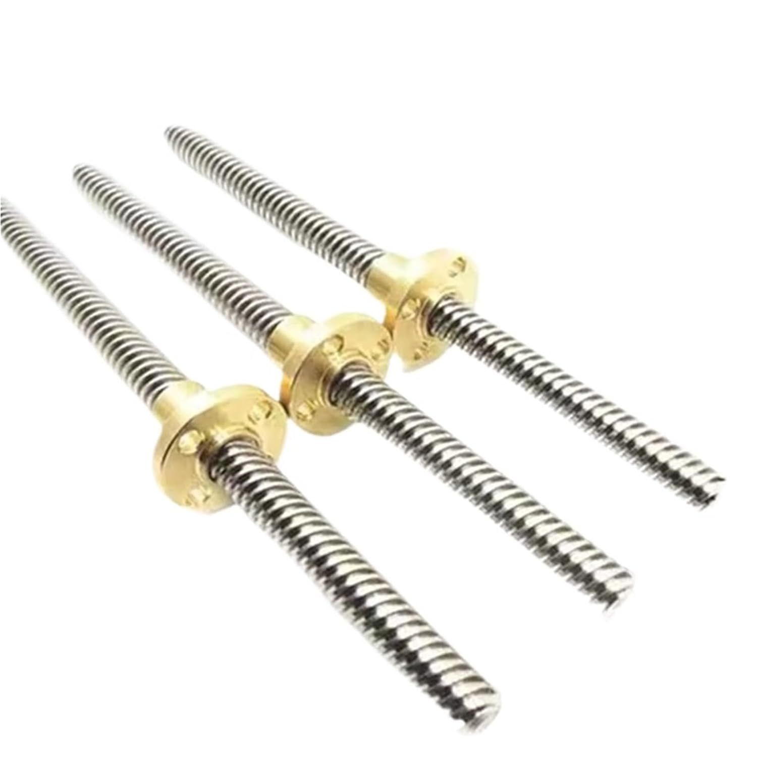 Linear Motion Ball Screw Machine Parts T10 Lead Screw Left-Hand Thread Lead 2mm 304 Stainless Steel T10 Trapezoidal Reverse Left-Hand Screw and Reverse Nut(550mm)