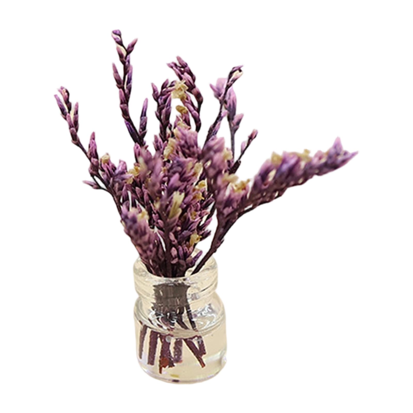 JDNH Vase Artifical Flower Action Figures Flower Miniature Plant Model Dolls Houses Plant Accessory Realistic Playset 1:12