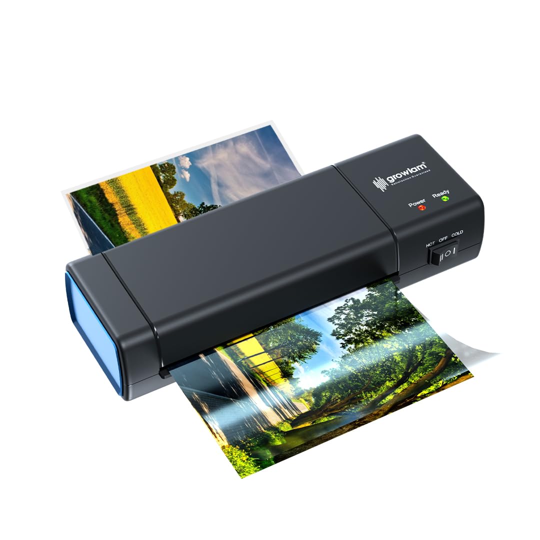 Growlam GL-290 maszyna do laminowania All-in-One, szybkie nagrzewanie w latach 90., szerokość wejścia papieru 230 mm, laminowanie na gorąco i zimno, system Anti-Jam, idealna do biura / użytku domowego