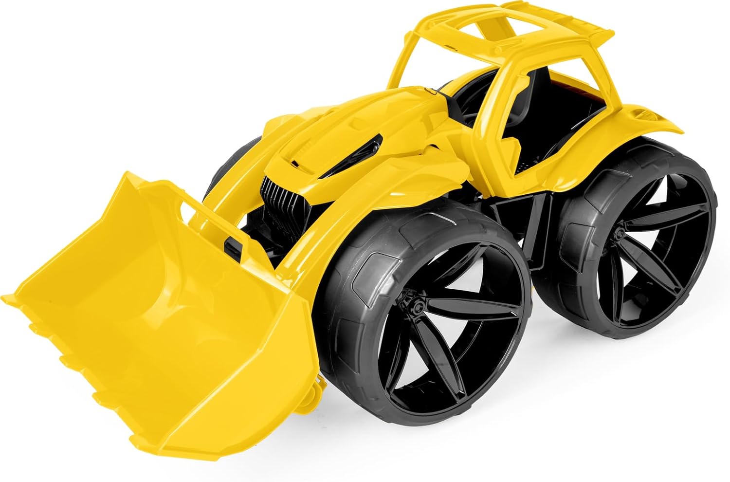 Wader Maximus 64530 Tractor in Yellow with Extra Wide Tyres, Size Approx. 68 cm, for Children from 12 Months, Suitable as a Gift for Creative Play